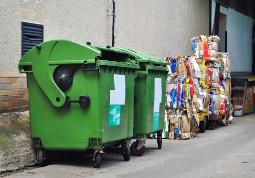 Sorted items ready for donation and recycling